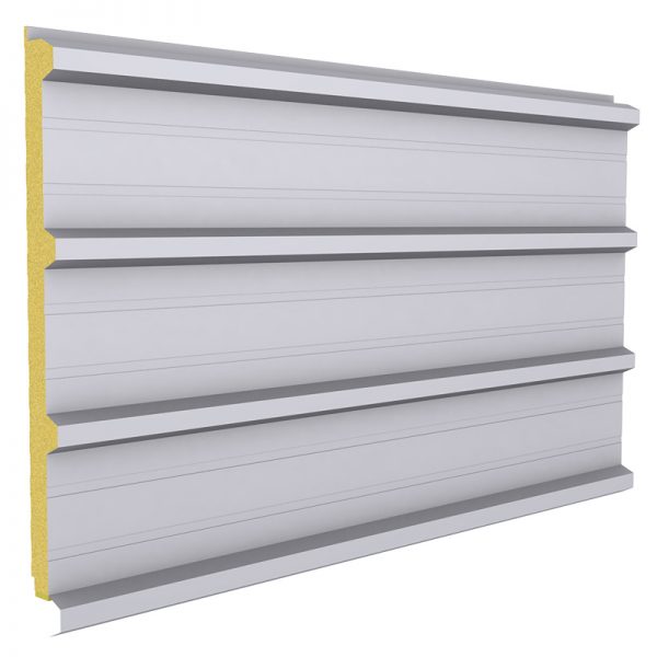 Roof sandwich panel in the shape of a trapezoidal sheet