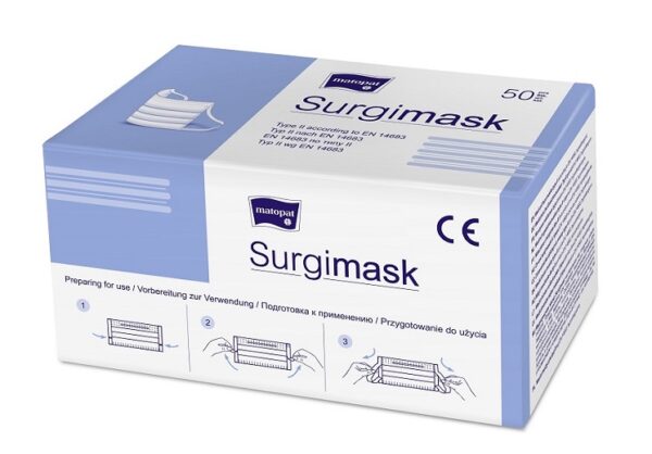MATOPAT Surgimask ei-kudottua materiaalia, 3-kerroksinen lääkinnällinen maski FFP3 (50 kpl) - Image 2
