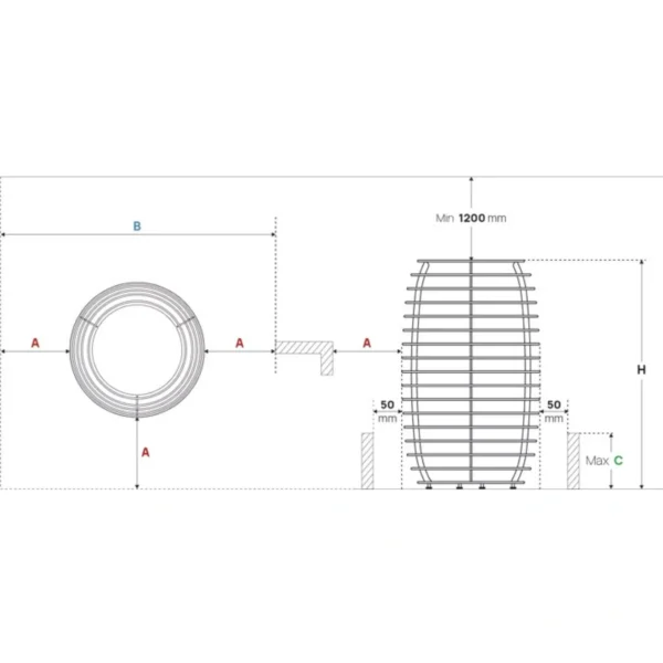 Electric heater HUUM HIVE Mini 6 kW incl. airtunnel - Image 6