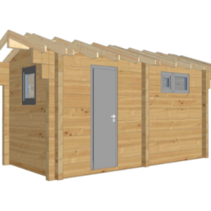 Sauna Log House 5 120mm Square Logs 2.5 X 5M