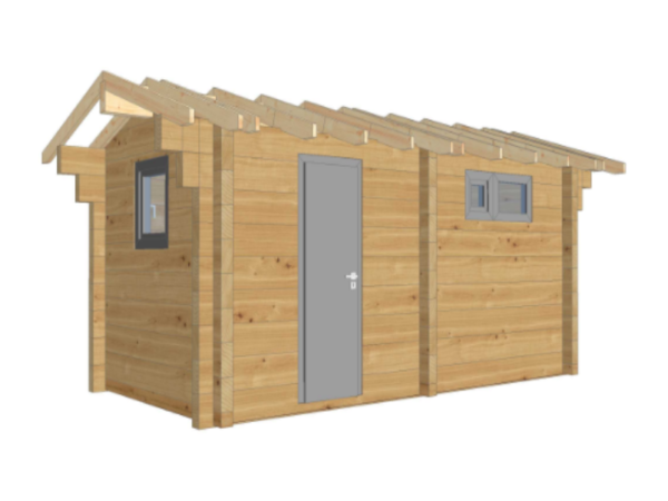Sauna Hirsitalo 5 120mm neliö-palkeista 2,5 X 5M