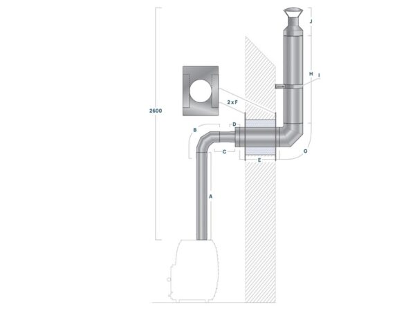 HUUM chimney set through wall - Image 2