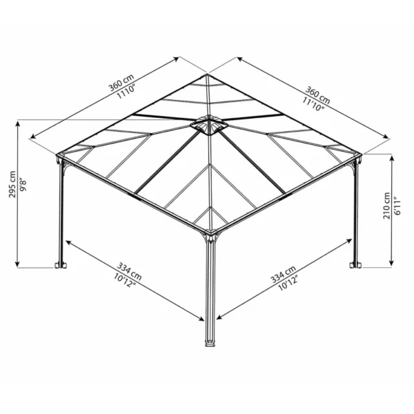 Awning Palermo 3600 3.6x3.6m - Image 4