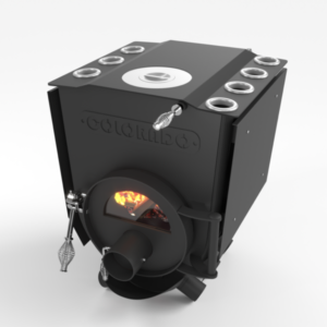 Bulder stove "Colorado 00" with hob and glass door (up to 130 m3)