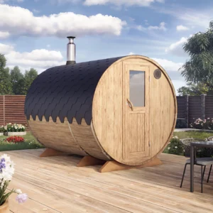 "3m" S3P Barrel sauna for 4 persons with dressing room