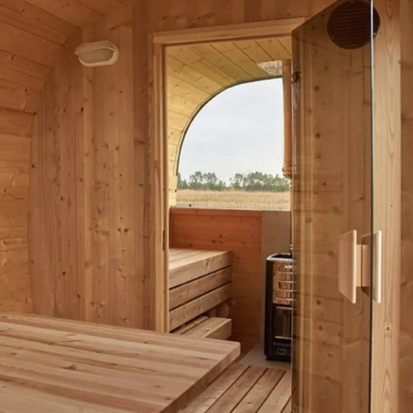 "5m" S5PL Outdoor sauna for 6 persons with seats or bed - Image 4