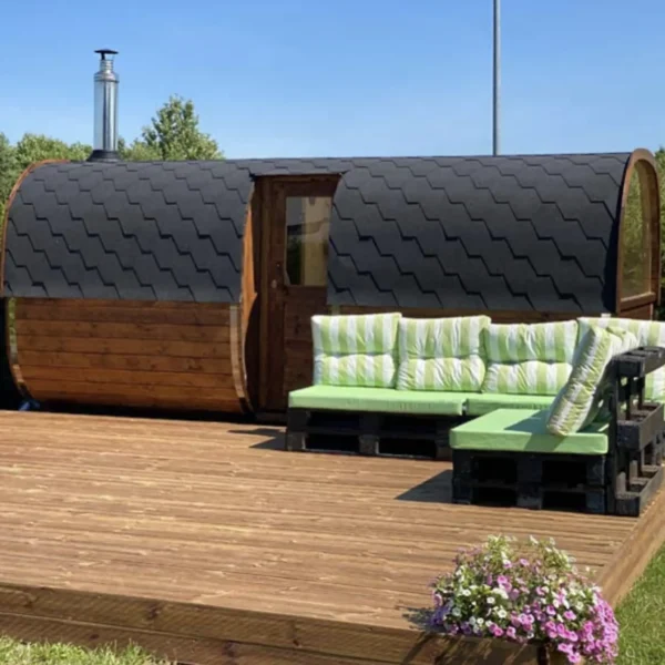 "5m" S5PL Outdoor sauna for 6 persons with seats or bed - Image 5