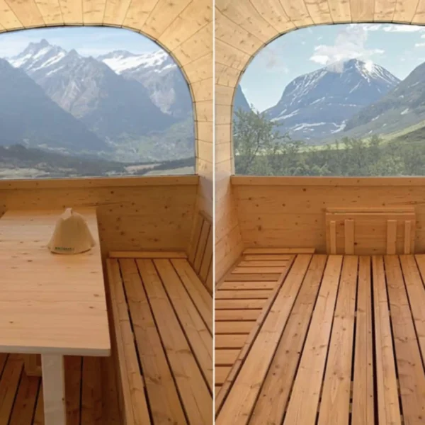 "5m" S5PL Outdoor sauna for 6 persons with seats or bed - Image 6