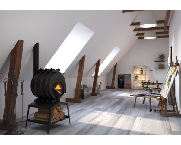 Bulder stove "Polar 01" with glass door (up to 200m3) - Image 2