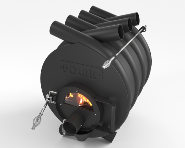 Bulder stove "Polar 01" with glass door (up to 200m3)
