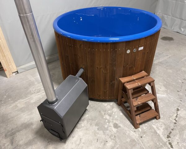 2m hot tub with ergonomic fiberglass interior and external stove - Image 3