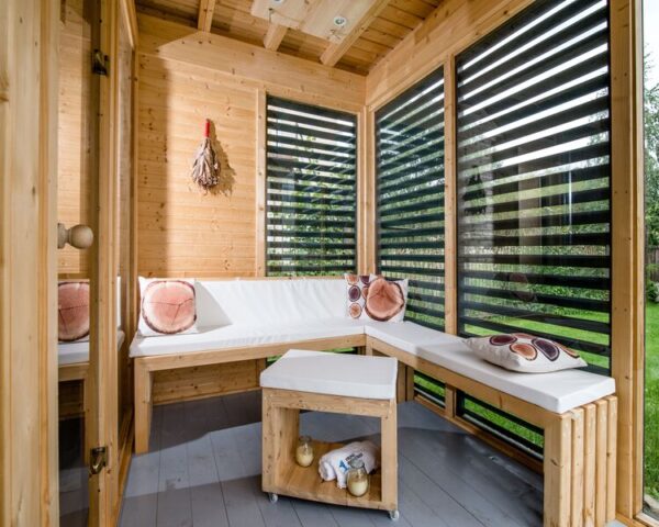 Sauna cube 3 x 4 m with lounge - Image 3