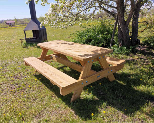 Picnic table for adults (natural) - Image 4