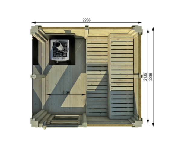 Sauna cube 2x2 m - Image 2