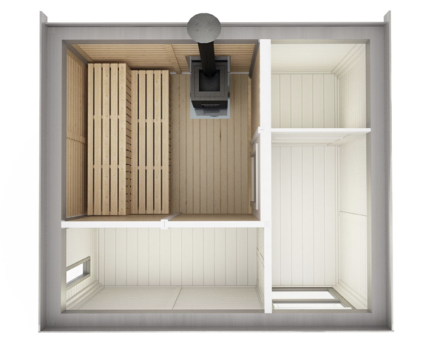 Sauna cube 3 x 3 m with changing room - Image 3