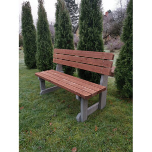 Garden bench with backrest