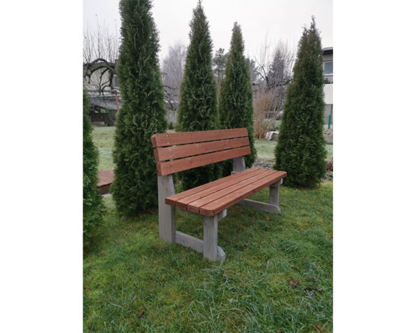 Garden bench with backrest - Image 2