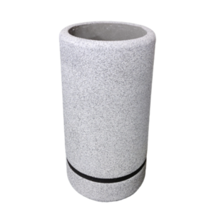 Concrete trash can FB003 BELLA with pebble finish