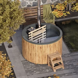 1,8m round hot tub with inside stove