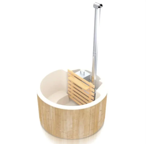 1,8m round hot tub with inside stove - Image 3