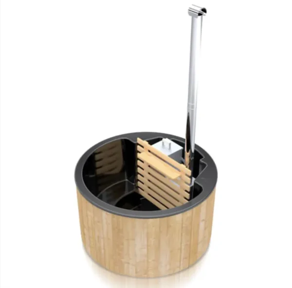 1,8m round hot tub with inside stove - Image 4