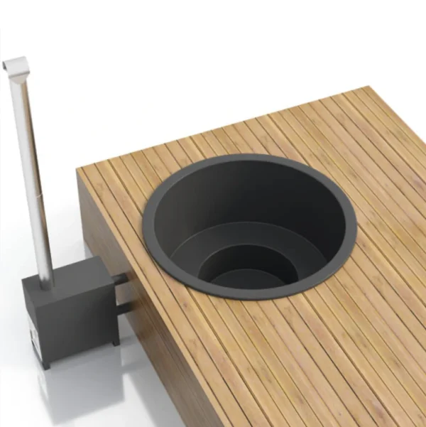 1,8m Round hot tub liner with inside stove - Image 3