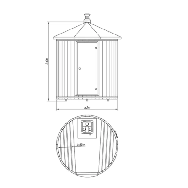 "SH" Pystytynnyrisauna 2-hlö - Image 3