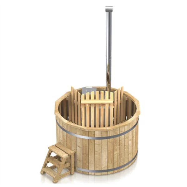 Stainless steel wooden hot tub (for outside or inside heater) - Image 2