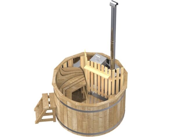 Stainless steel wooden hot tub (for outside or inside heater) - Image 3