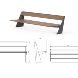 Bench Toro with backrest
