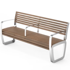 Bench Trapo with backrest and armrests 017.05.a