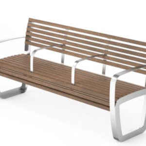 Bench Trapo with backrest and armrests 017.05.d