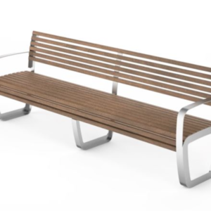 Bench Trapo with backrest and armrests LTR 017.06