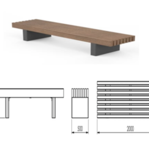 Bench Silesia without backrest