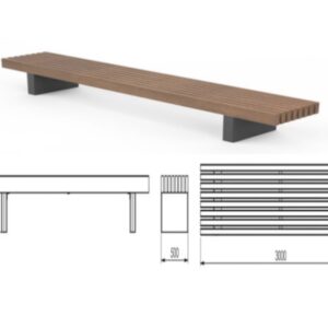 Bench Silesia without backrest