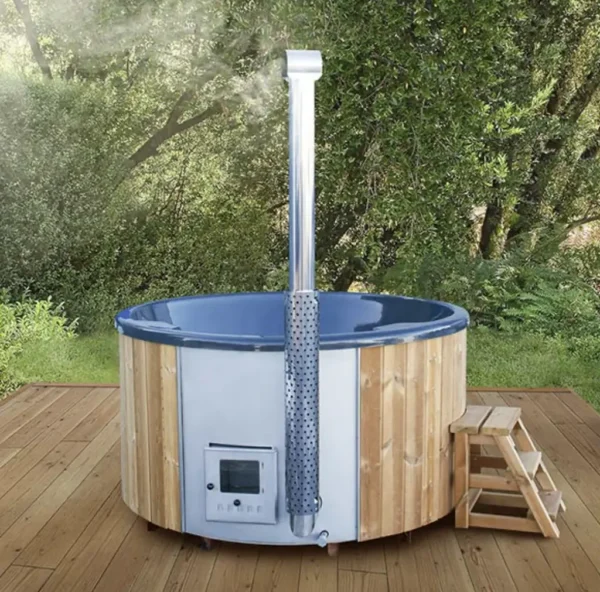 2m round Hot Tub with integrated wood-fired stove for 5 people - Image 4
