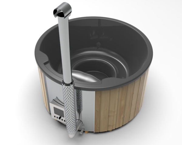 2m round Hot Tub with integrated wood-fired stove for 5 people - Image 6