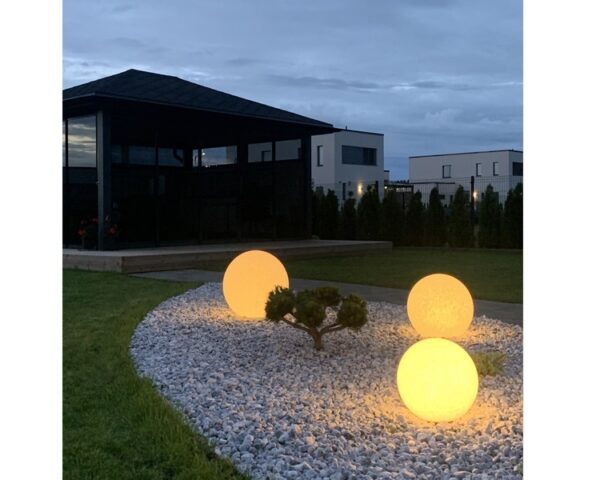 Garden light round granite gray, 300 mm - Image 3