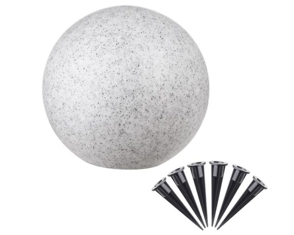 Garden light round granite gray, 300 mm