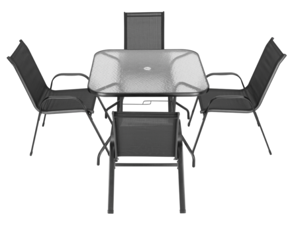 Table Malaga, 100x100cm, black - Image 3