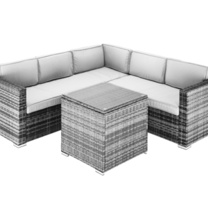 Garden furniture NAPOLI 5-seater corner sofa + coffee table, gray