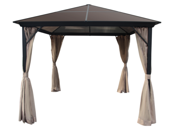 Paviljonki verhoilla Sevilla 3x4m, beige