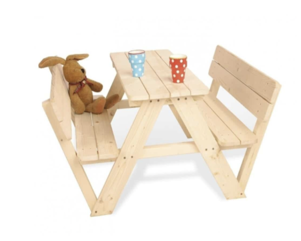 Picnic table with backrest (Wooden) - Image 2