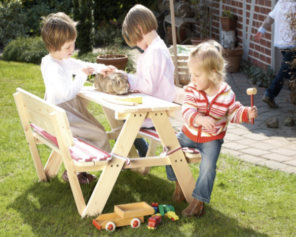 Picnic table with backrest (Wooden) - Image 3