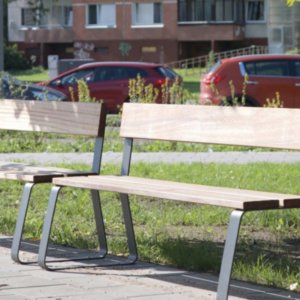 Outdoor bench Vilnius with backrest