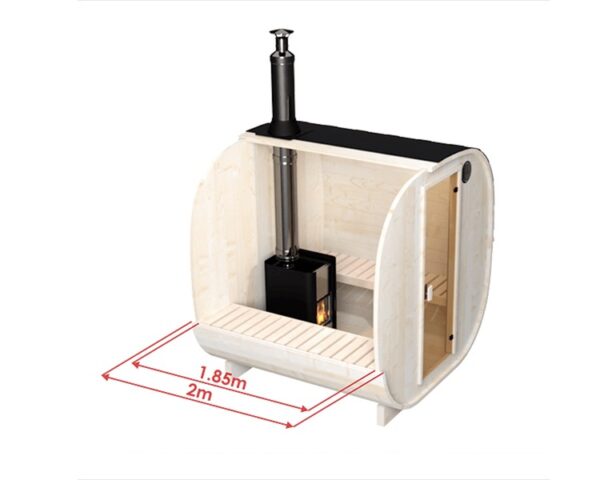 "2.3m" SQR23 Cube barrel sauna for 4 persons - Image 2