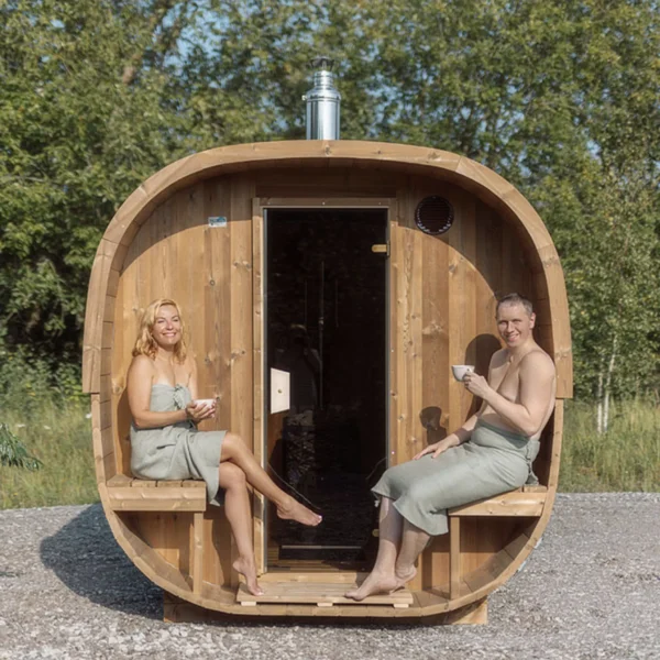 "2.4m" SQR2V ümmargune tünnisaun 4-le inimesele terrassiga - Image 4