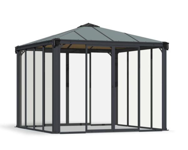 Ovellinen paviljonki Palram 3000, 2,95×2,95m, harmaa