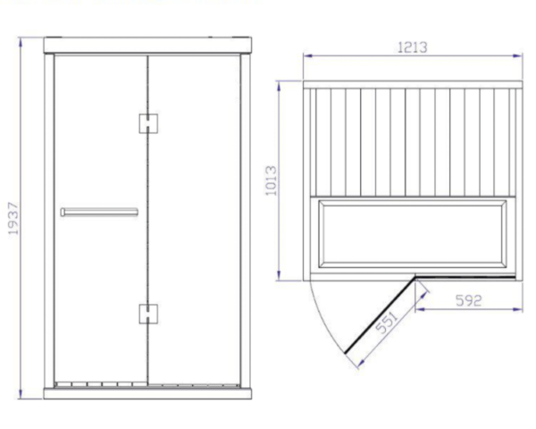 Tylö infrared sauna T820H black - Image 4