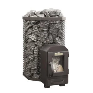 Stoveman 13-LS sauna heater, durable metal construction with stone basket, designed for effective dry or humid sauna heating.